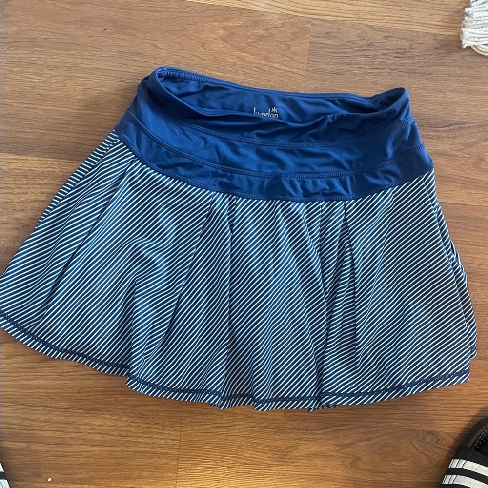 Kyodan Blue and White Striped Tennis Skort